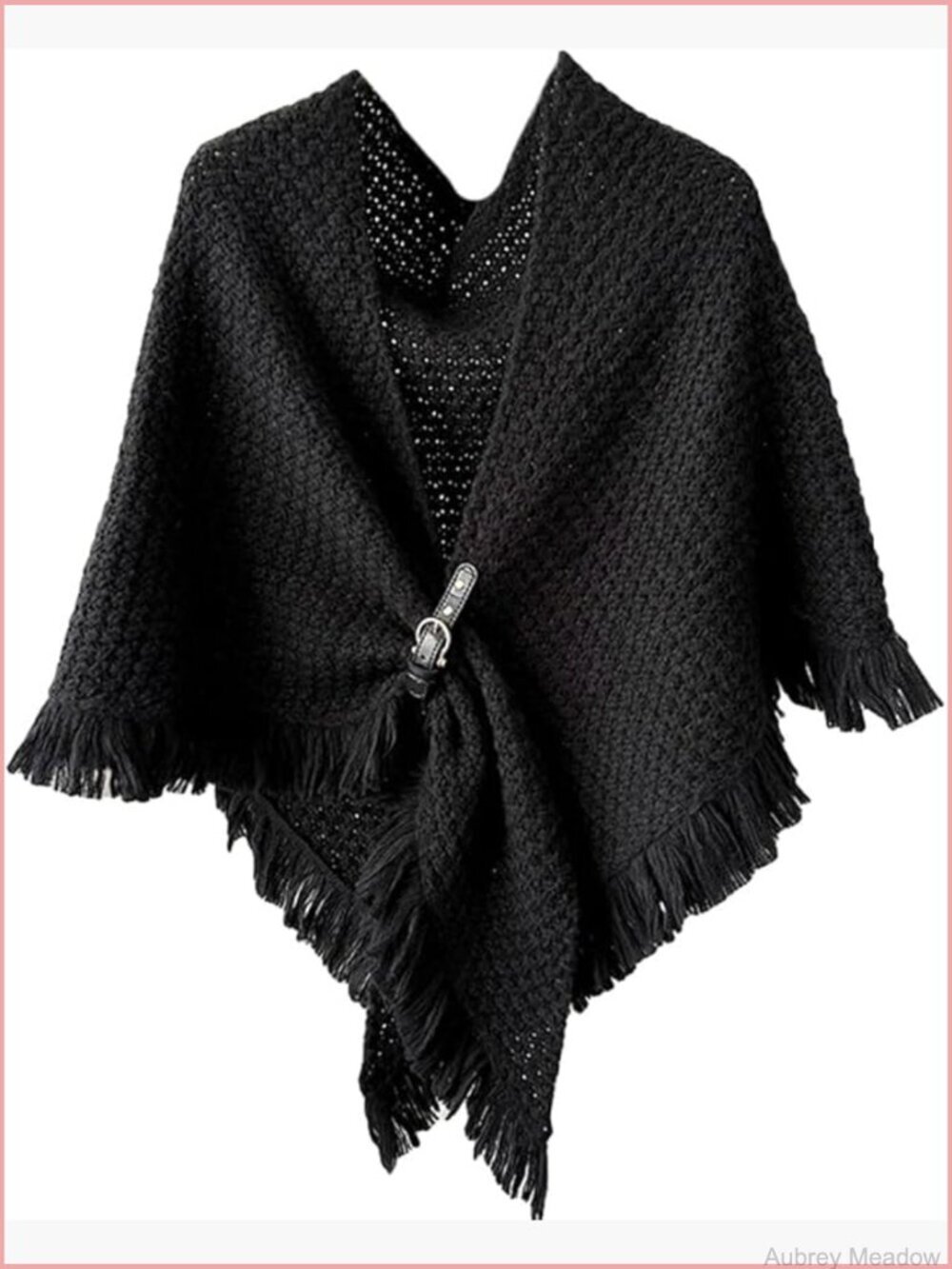 Triangle Knitted Shawl Wrap Cardigan Cape Travel Stole